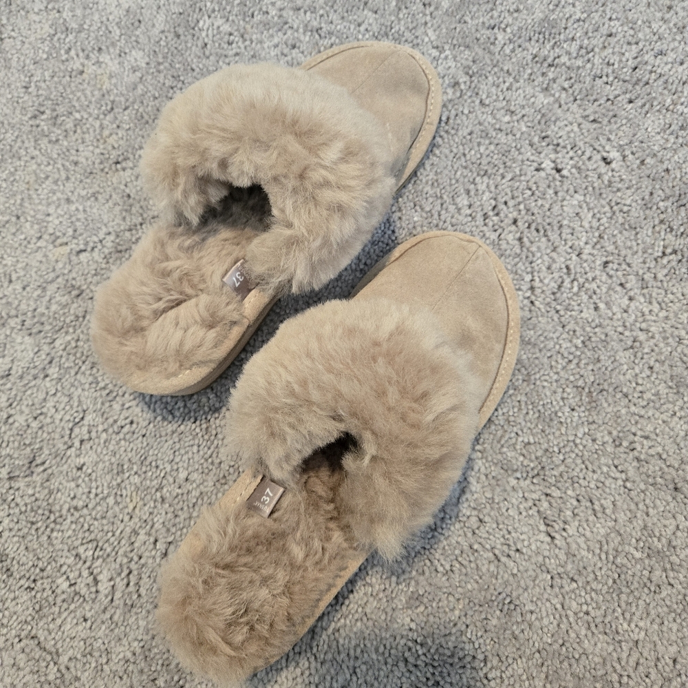 Slippers Suede and wool New without tags gift ready sz37